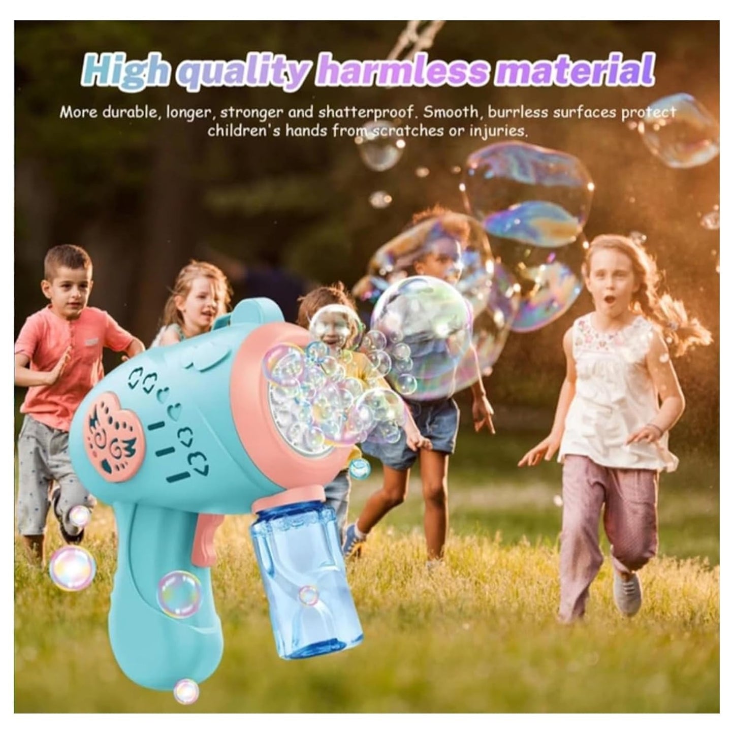 Colorful Bubble Gun Toy for Kids β Automatic Soap Bubble Blower Machine