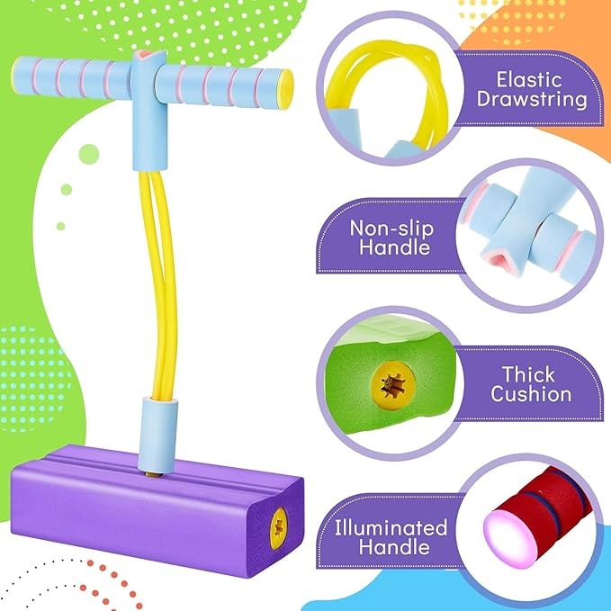 Foam Pogo Stick Jumper Toy for Kids – Fun Outdoor Bouncing Toy with Pop Sound