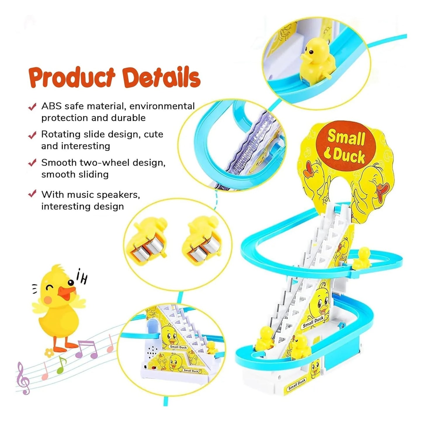 Duck Track Set – Musical Battery Operated Racing Ducks Toy for Kids