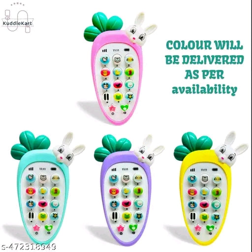 Cute Rabbit Carrot-Shaped Musical Mobile Toy for Kids