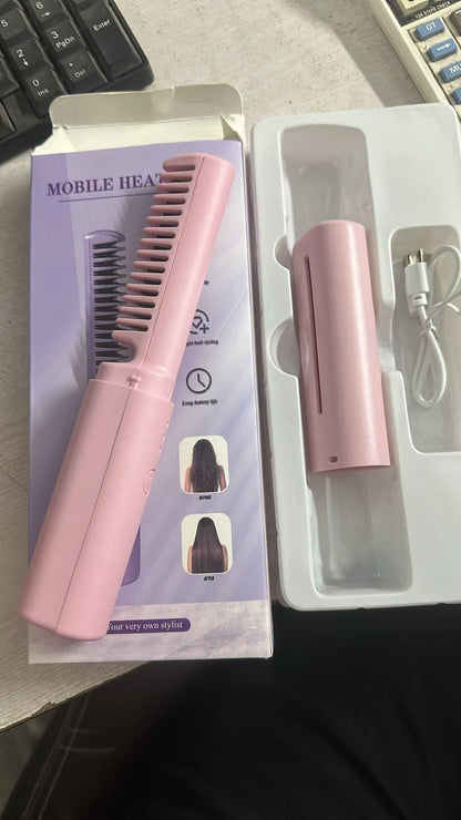 Meneflix Mini Hair Styler – Adjustable Heat, Wireless & Perfect for On-the-Go!