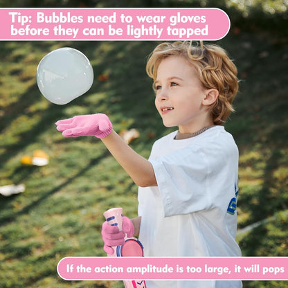 AIERSA Magic Smoke Bubble Wand Machine with Lights & Gloves – Colorful Bubble Maker Toy for Kids & Adults