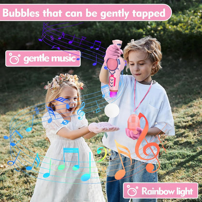 AIERSA Magic Smoke Bubble Wand Machine with Lights & Gloves – Colorful Bubble Maker Toy for Kids & Adults