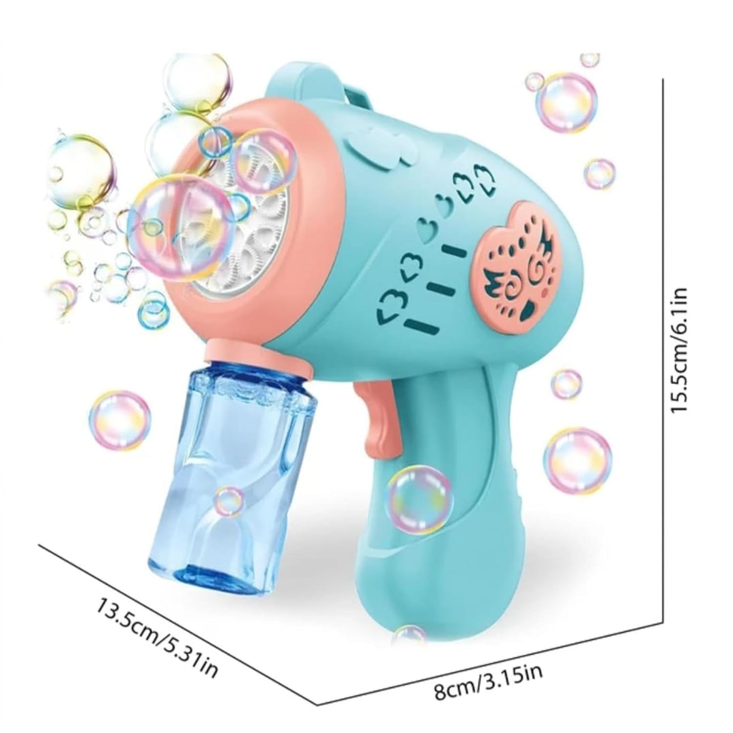 Colorful Bubble Gun Toy for Kids – Automatic Soap Bubble Blower Machine