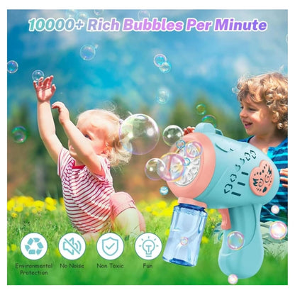 Colorful Bubble Gun Toy for Kids – Automatic Soap Bubble Blower Machine