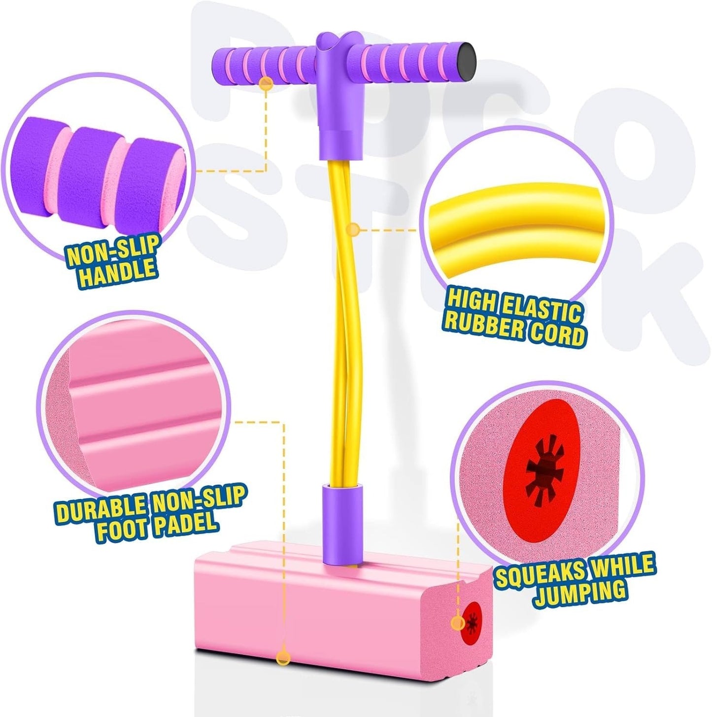 Foam Pogo Stick Jumper Toy for Kids – Fun Outdoor Bouncing Toy with Pop Sound