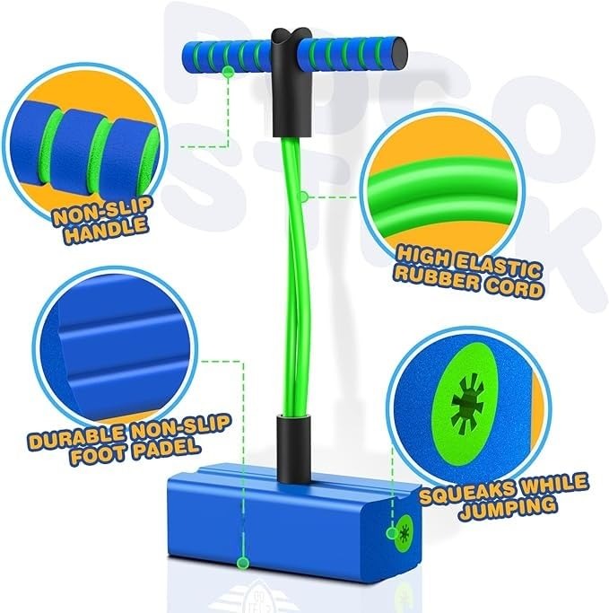 Foam Pogo Stick Jumper Toy for Kids – Fun Outdoor Bouncing Toy with Pop Sound