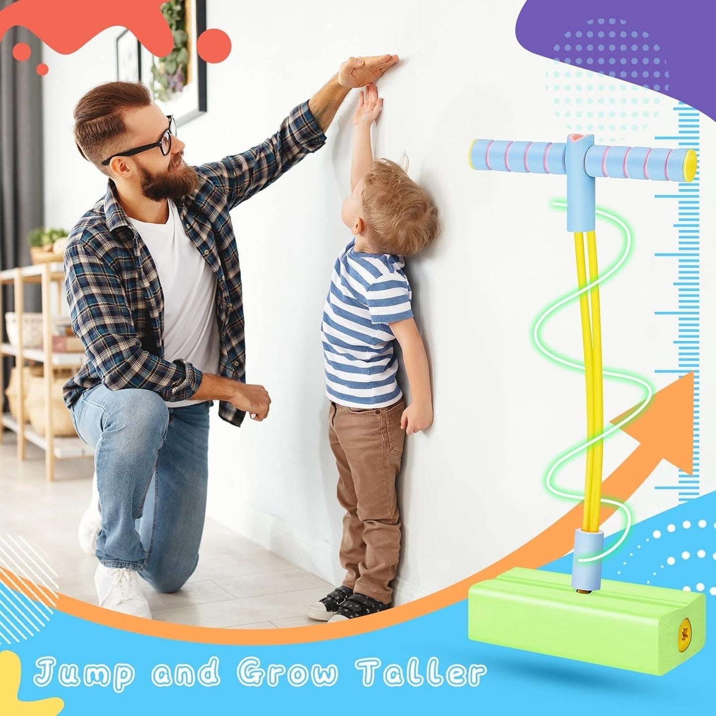 Foam Pogo Stick Jumper Toy for Kids – Fun Outdoor Bouncing Toy with Pop Sound