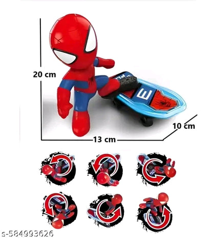 Spider Skater Musical Toy with Lights & Sound | Self-Balancing Action Figure for Kids (2–4 Years)