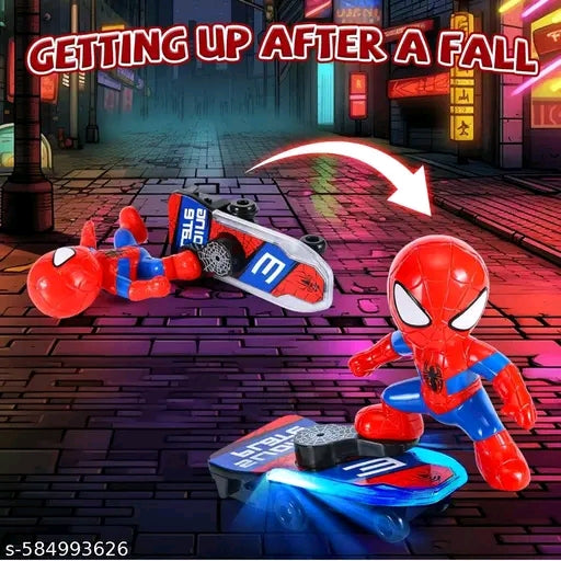 Spider Skater Musical Toy with Lights & Sound | Self-Balancing Action Figure for Kids (2–4 Years)