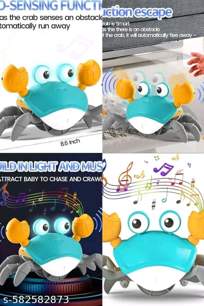 Smart Crawling Crab Toy with Obstacle-Sensing & Music