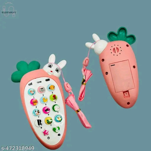 Cute Rabbit Carrot-Shaped Musical Mobile Toy for Kids
