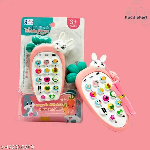 Cute Rabbit Carrot-Shaped Musical Mobile Toy for Kids