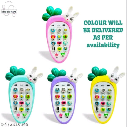 Cute Rabbit Carrot-Shaped Musical Mobile Toy for Kids